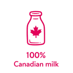 100% Canadian milk icon