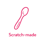 scratch made icon with a wooden spoon